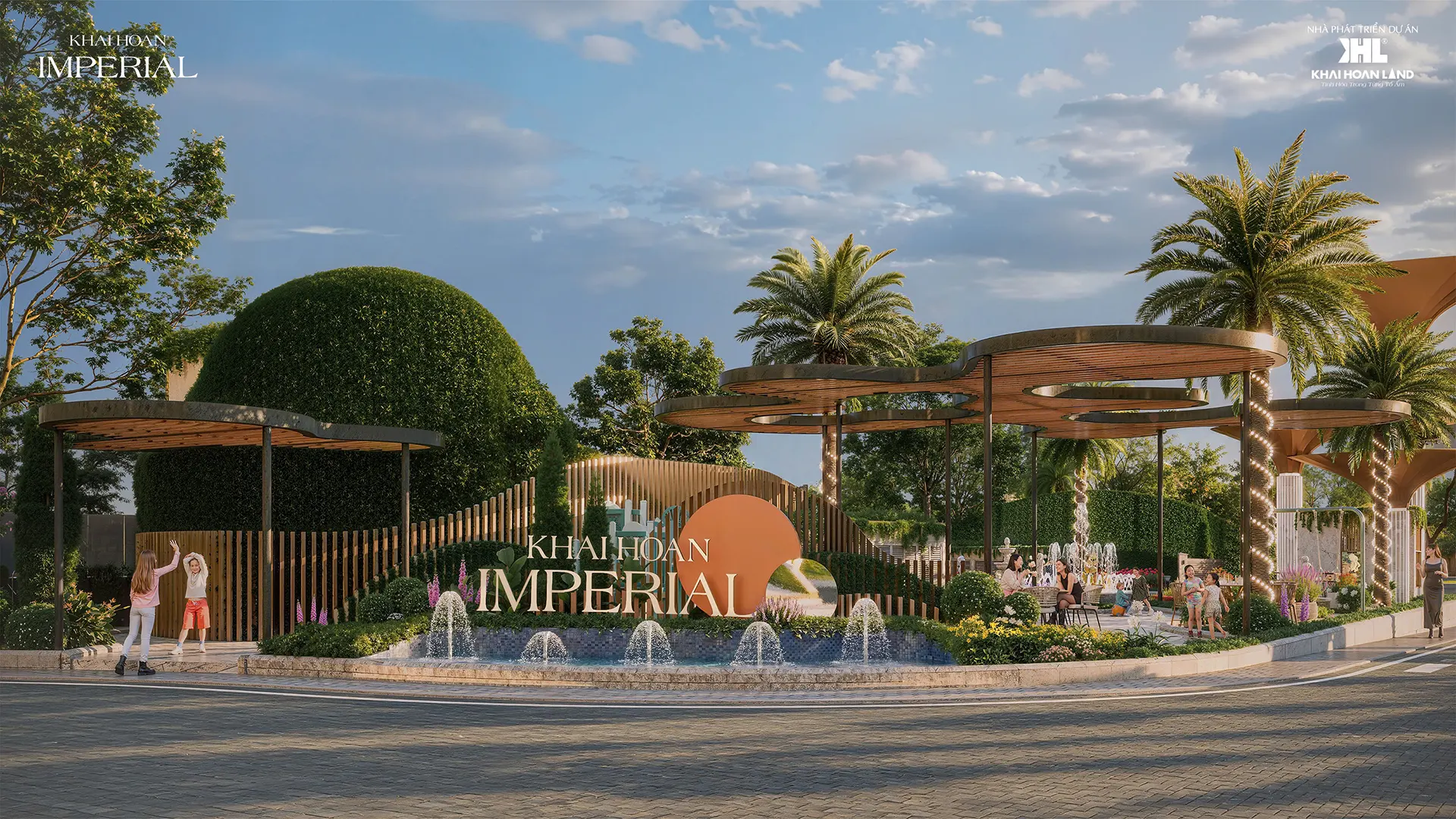 Cổng chào của dự án Khải Hoàn Imperial