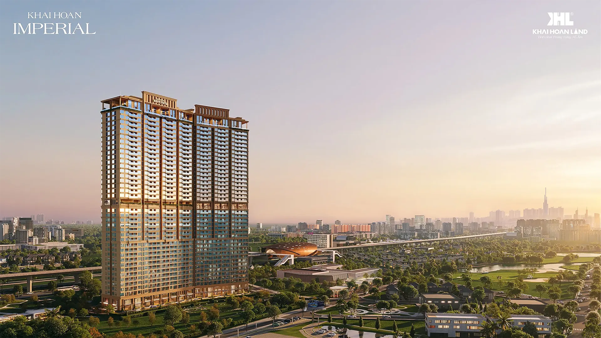 Ảnh tổng thể cho dự án Khải Hoàn Imperial từ trên cao