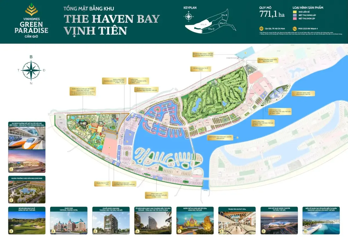 Mặt bằng khu A Vinhomes Green Paradise.
