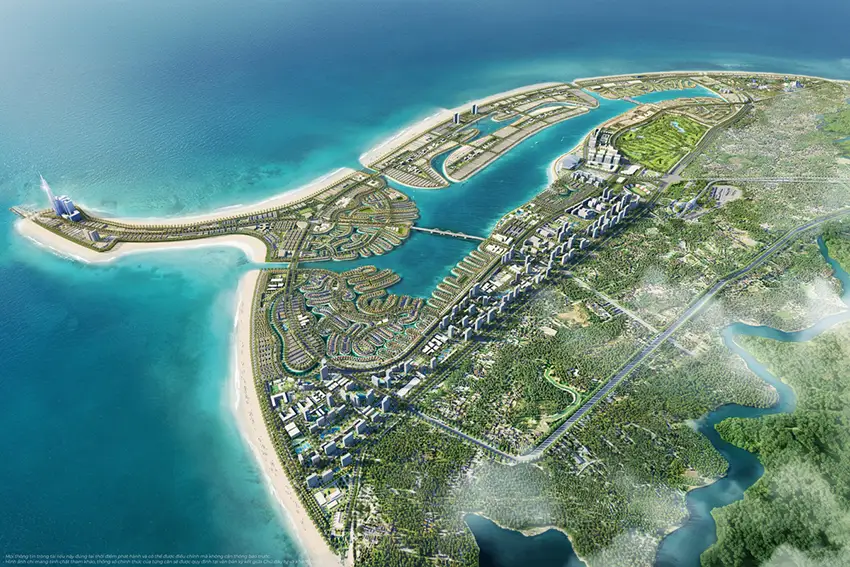Phối cảnh đô thị biển Vinhomes Green Paradise Cần Giờ.