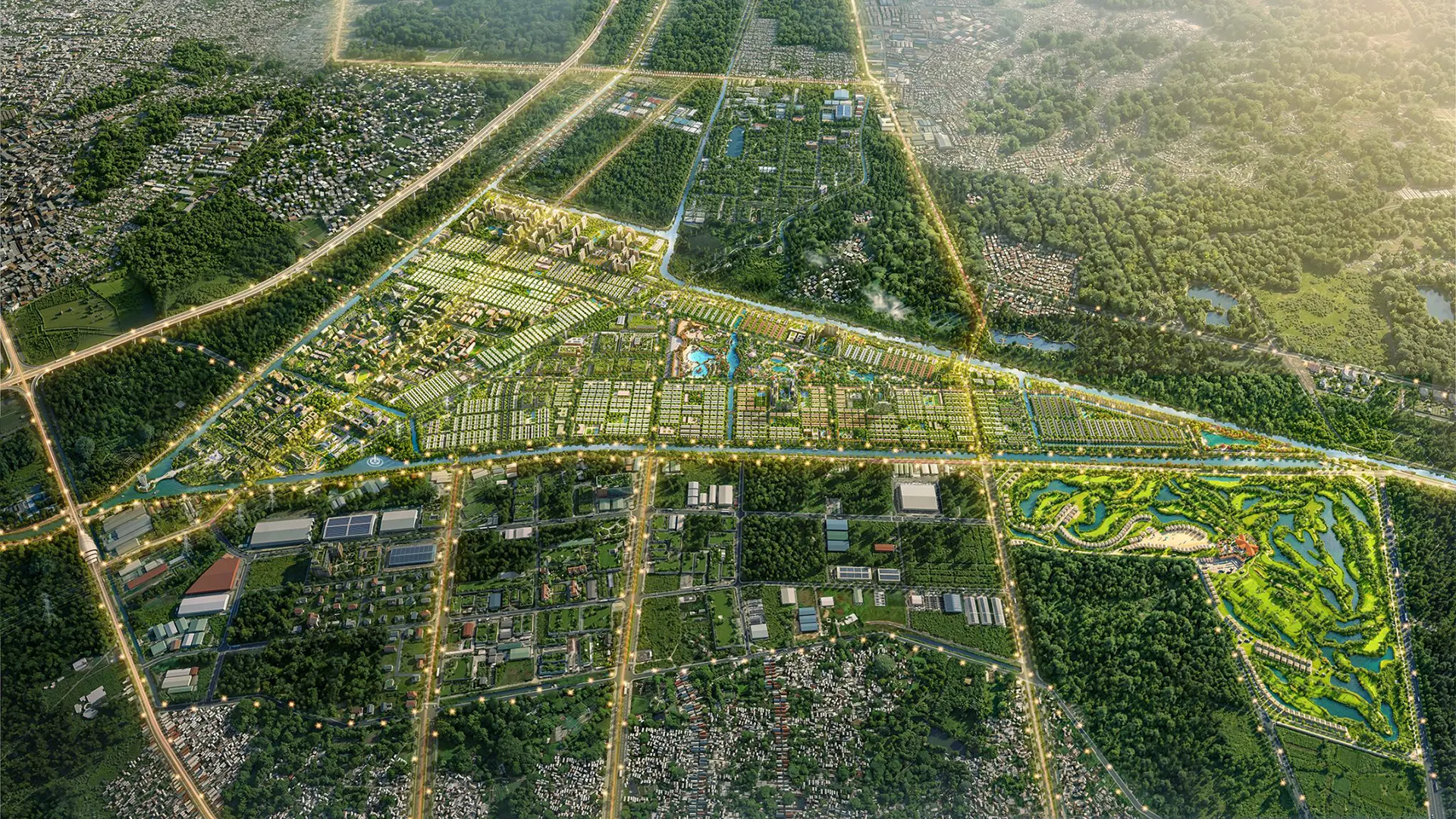 Phối cảnh tổng thể của dự án Vinhomes Saigon Park tại Hóc Môn