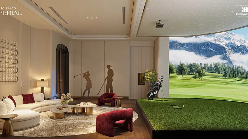 Tiện ích sân Golf mini trong nhà trên tầng 21 thuộc dự án Khải Hoàn Imperial