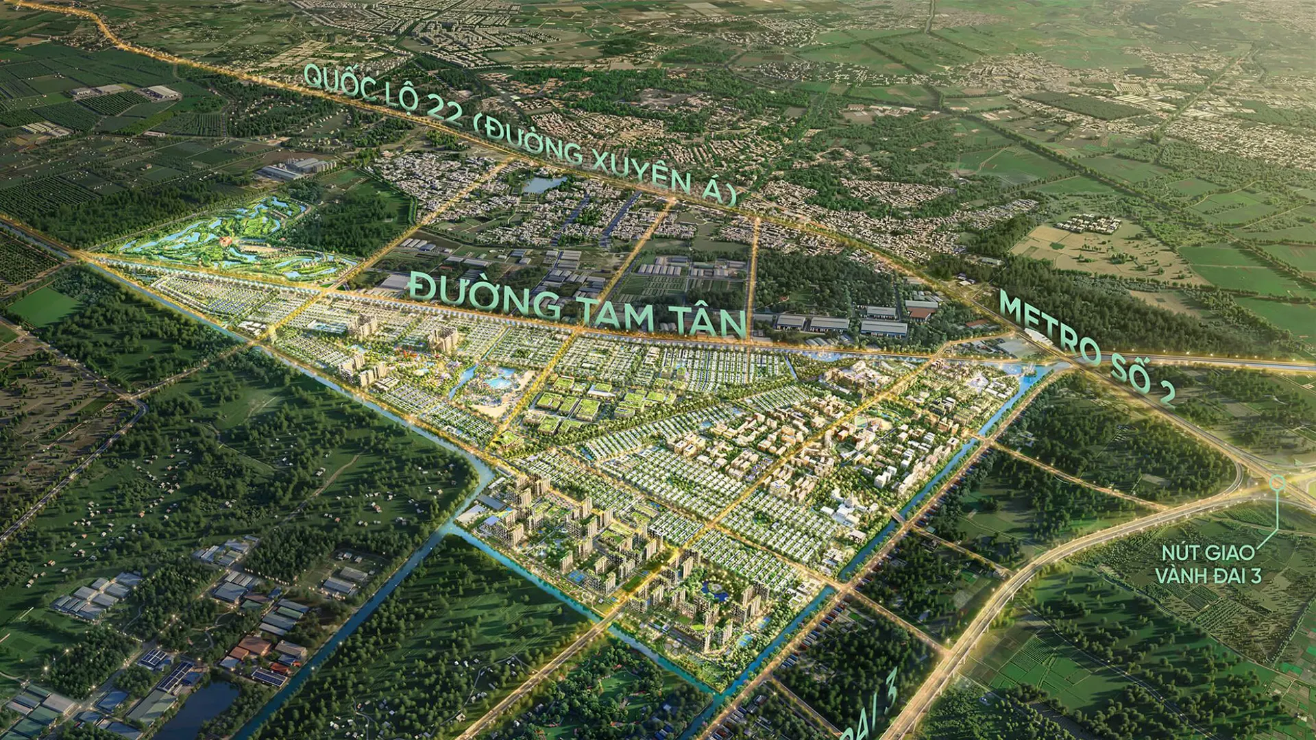 Tổng quan vị trí kết nối vùng của dự án Vinhomes Saigon Park tại Hóc Môn