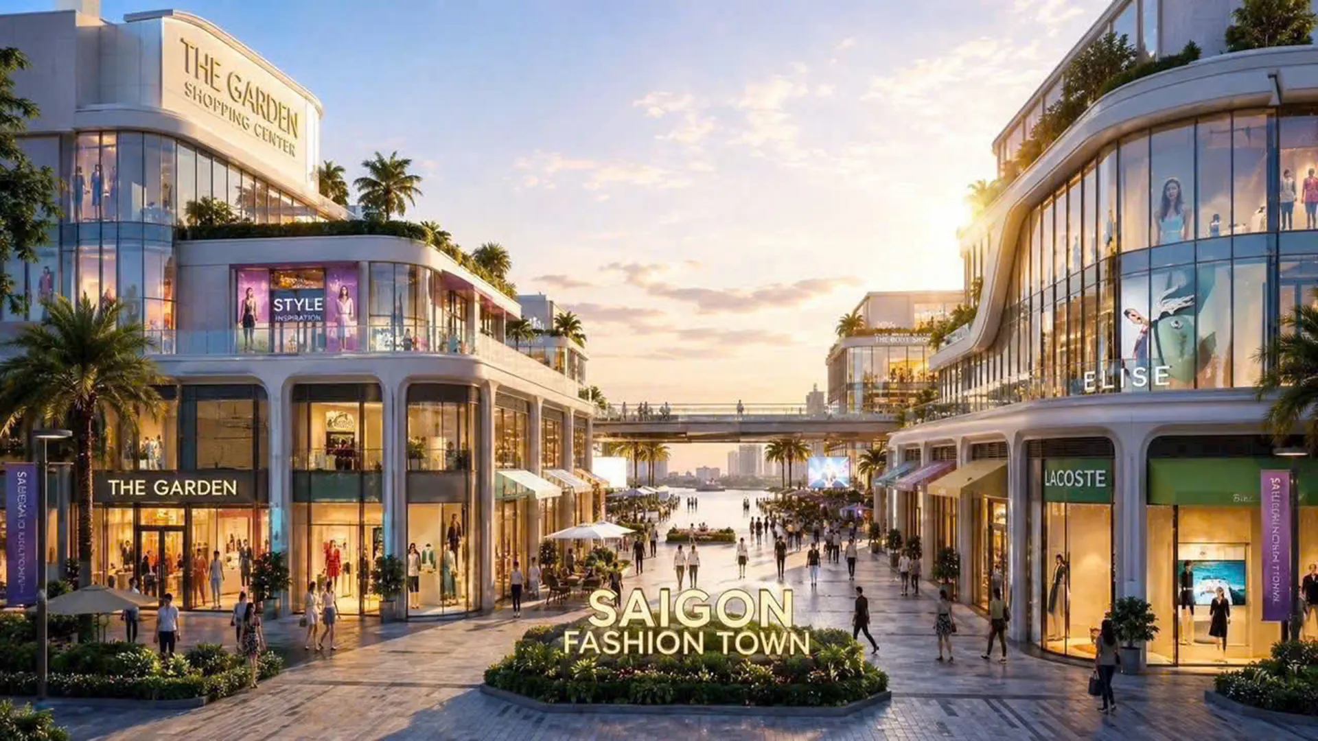 Khu phố fashion town tại Vinhomes Saigon Park