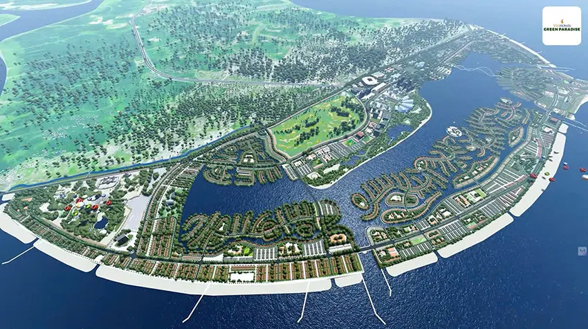 Mô hình tổng thể dự án lấn biển Cần Giờ Vinhomes Green Paradise